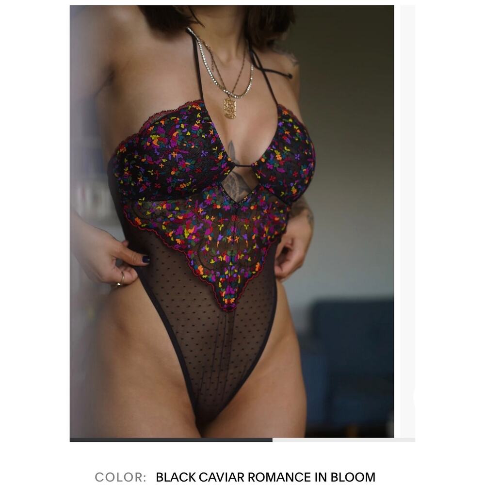 Savage X Fenty Steamy Floral Lace Teddy 1X